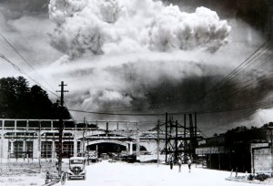 Nagasaki, 20 Minutes After the Atomic Bomb Explosion in 1945